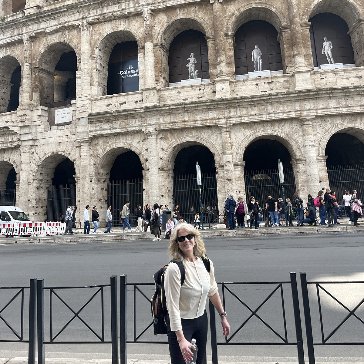 Lisa Dyson-Meighan at the Coliseum in Rome, Italy, March 2024.